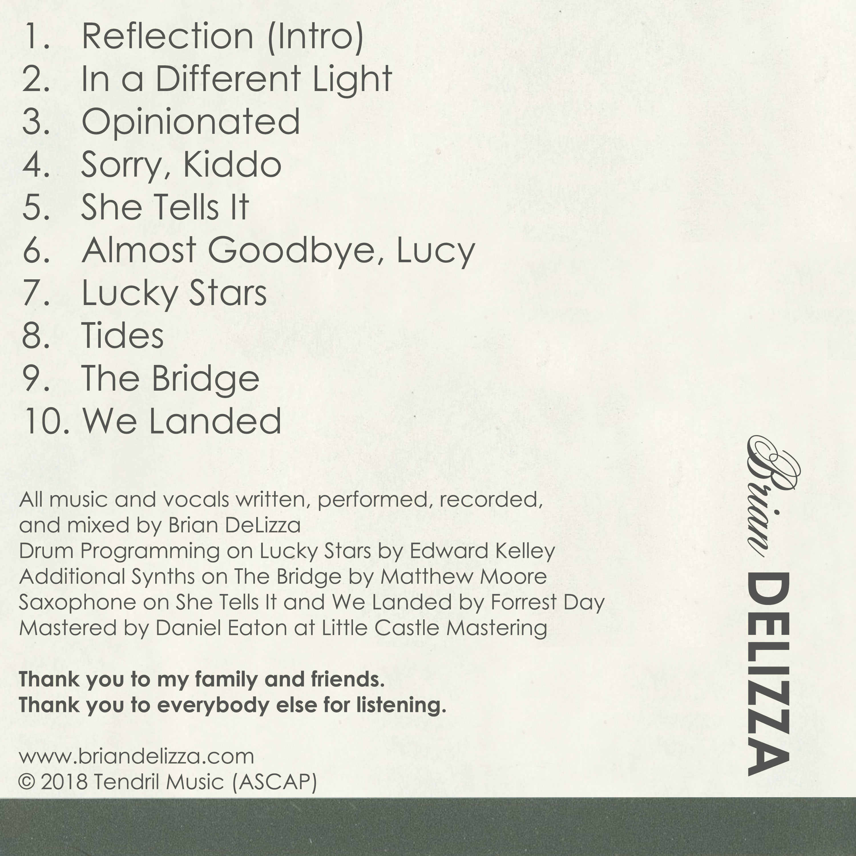 So You Remember - Back Cover